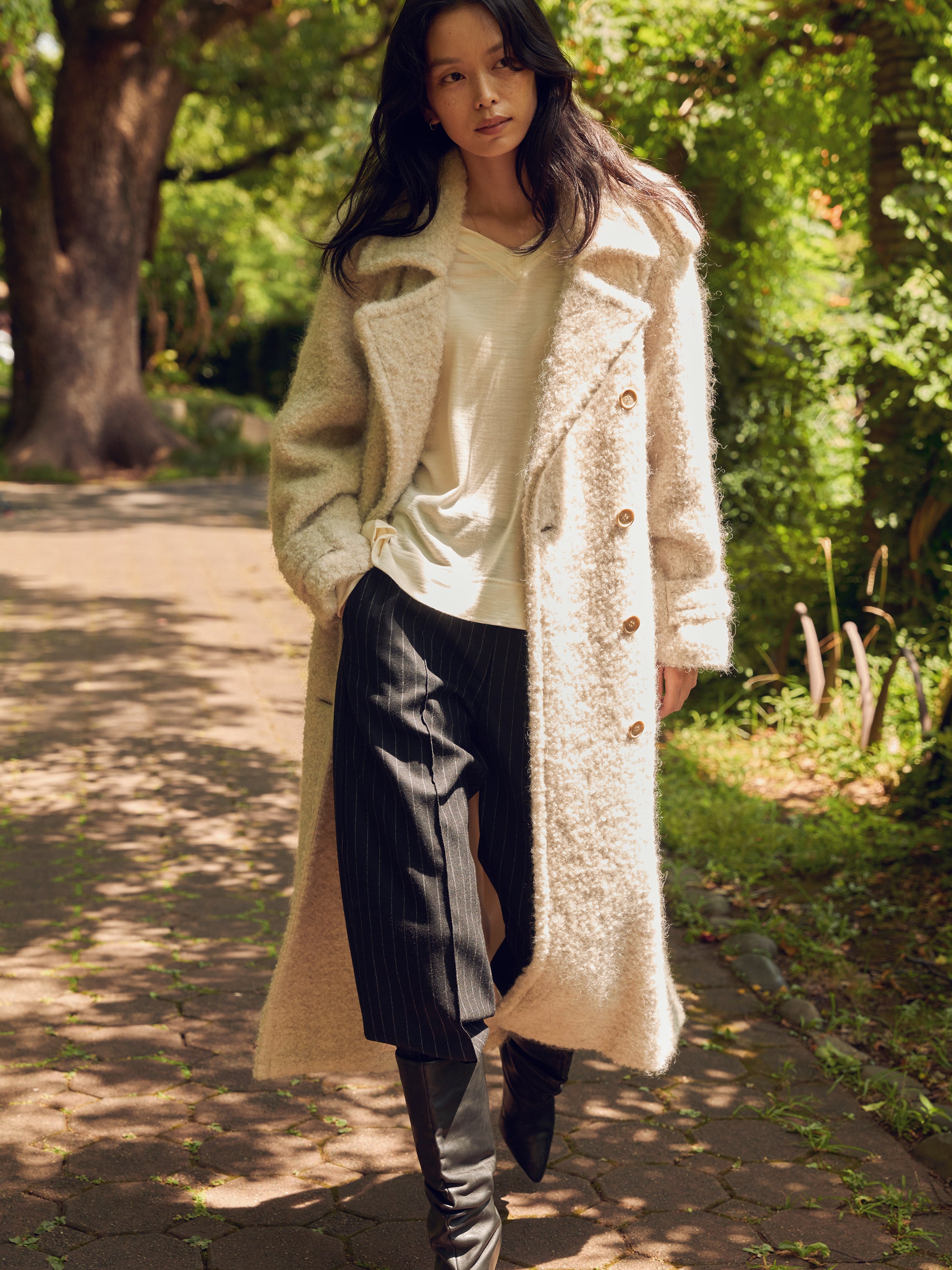 アストラカン ロングコート