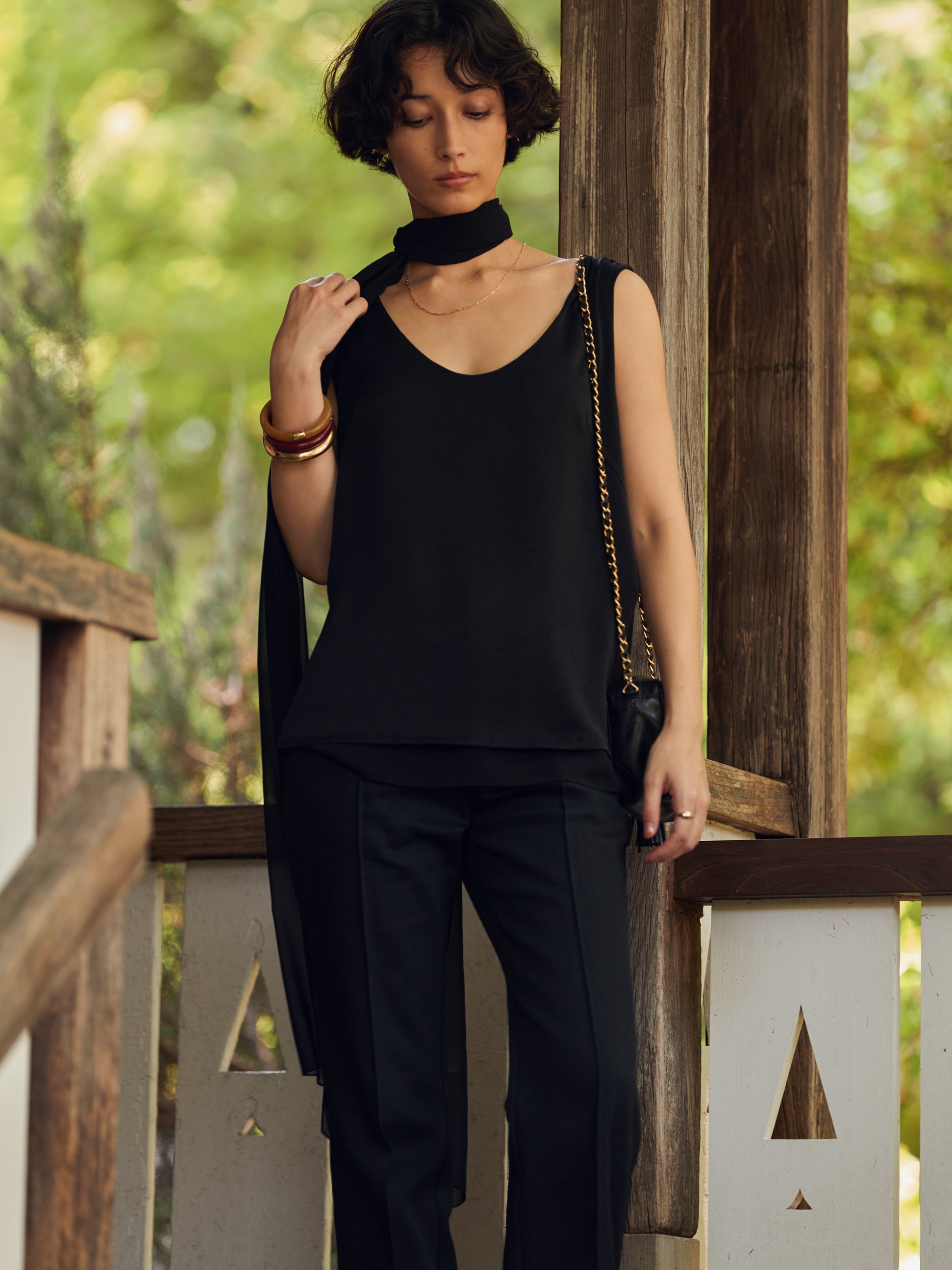 シフォン リバーシブルタンクトップ