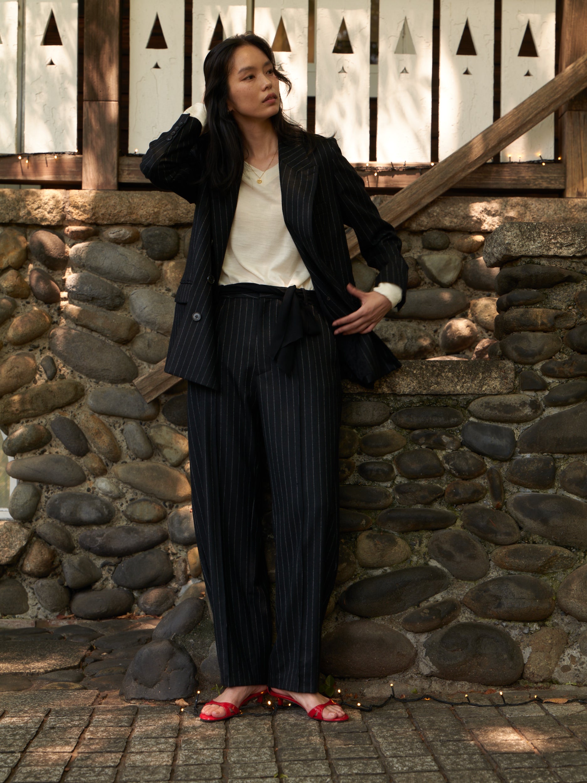 ピンストライプ ジャケット