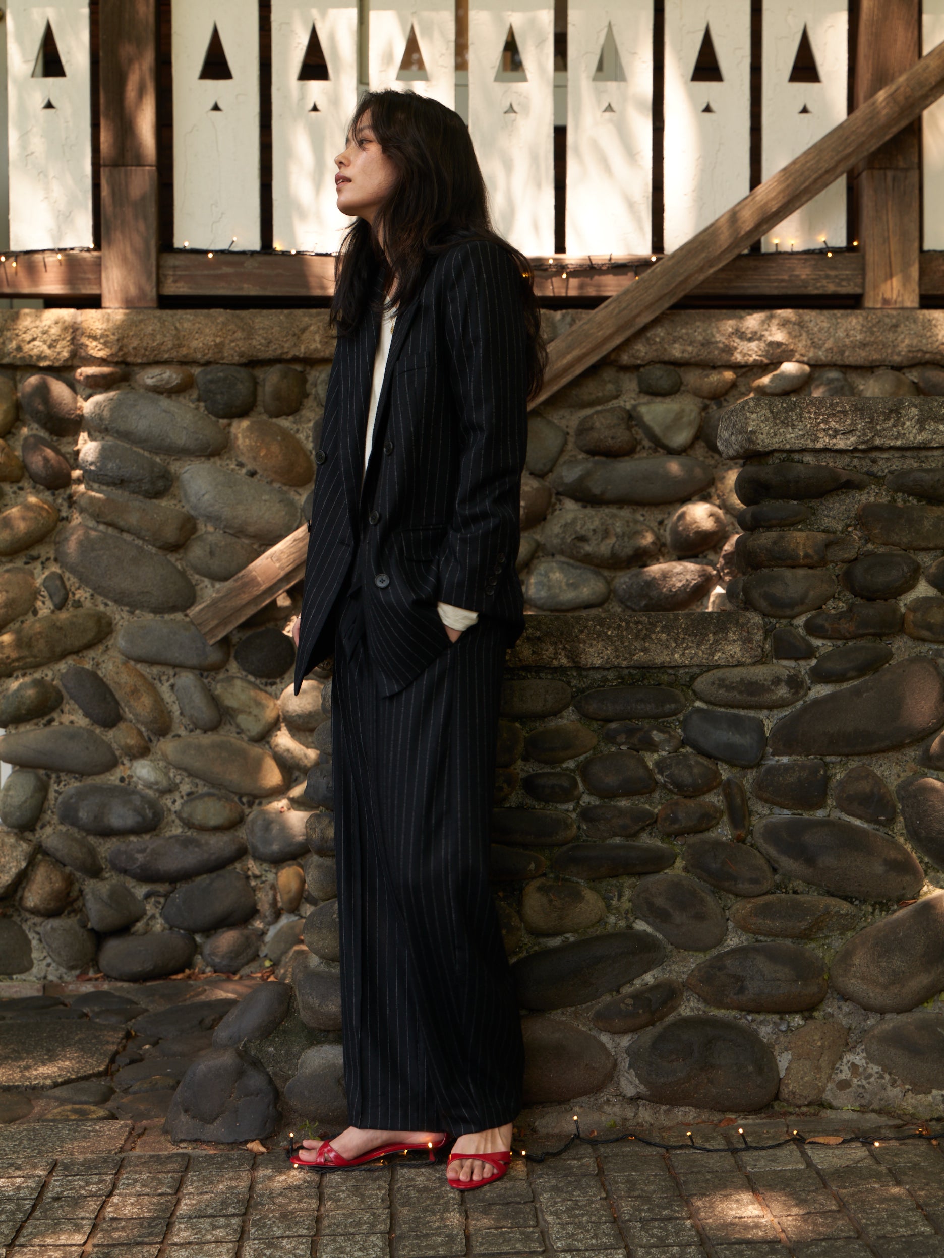 ピンストライプ ジャケット