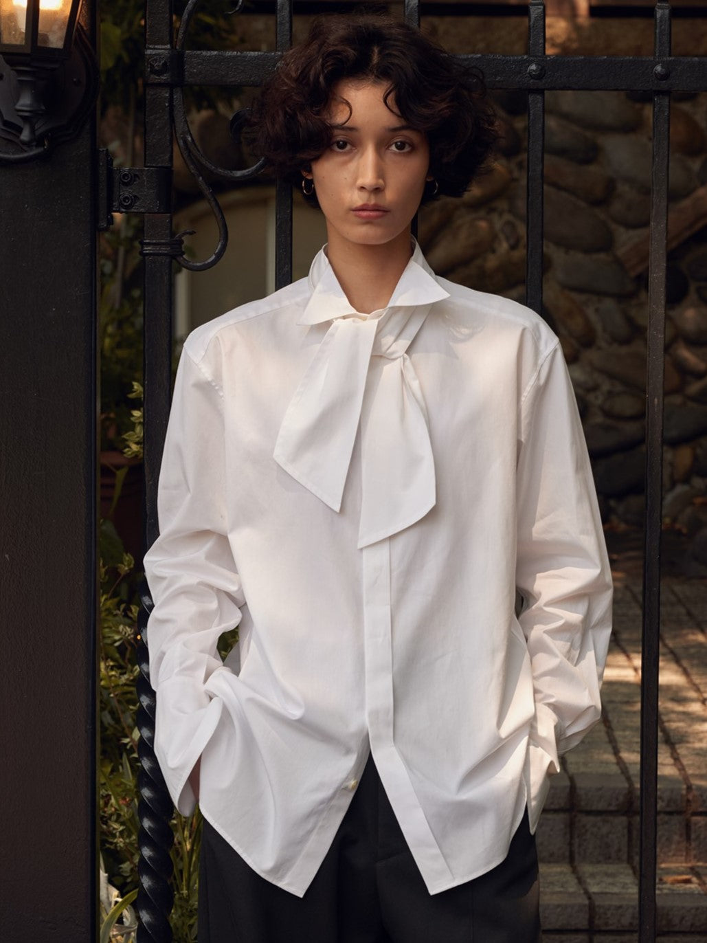 ポプリン タキシードシャツ