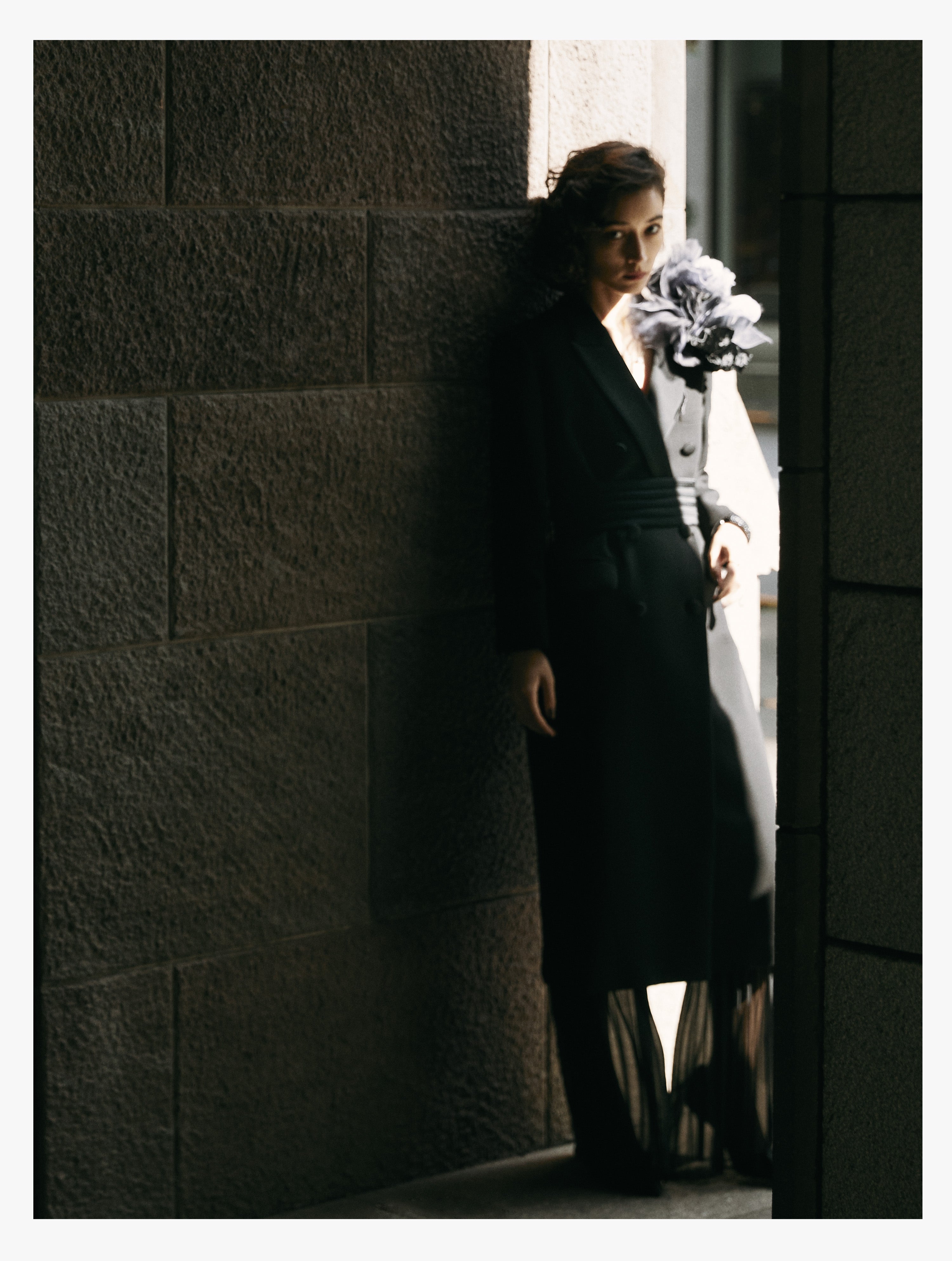 Tailored Dress with Cummerbund