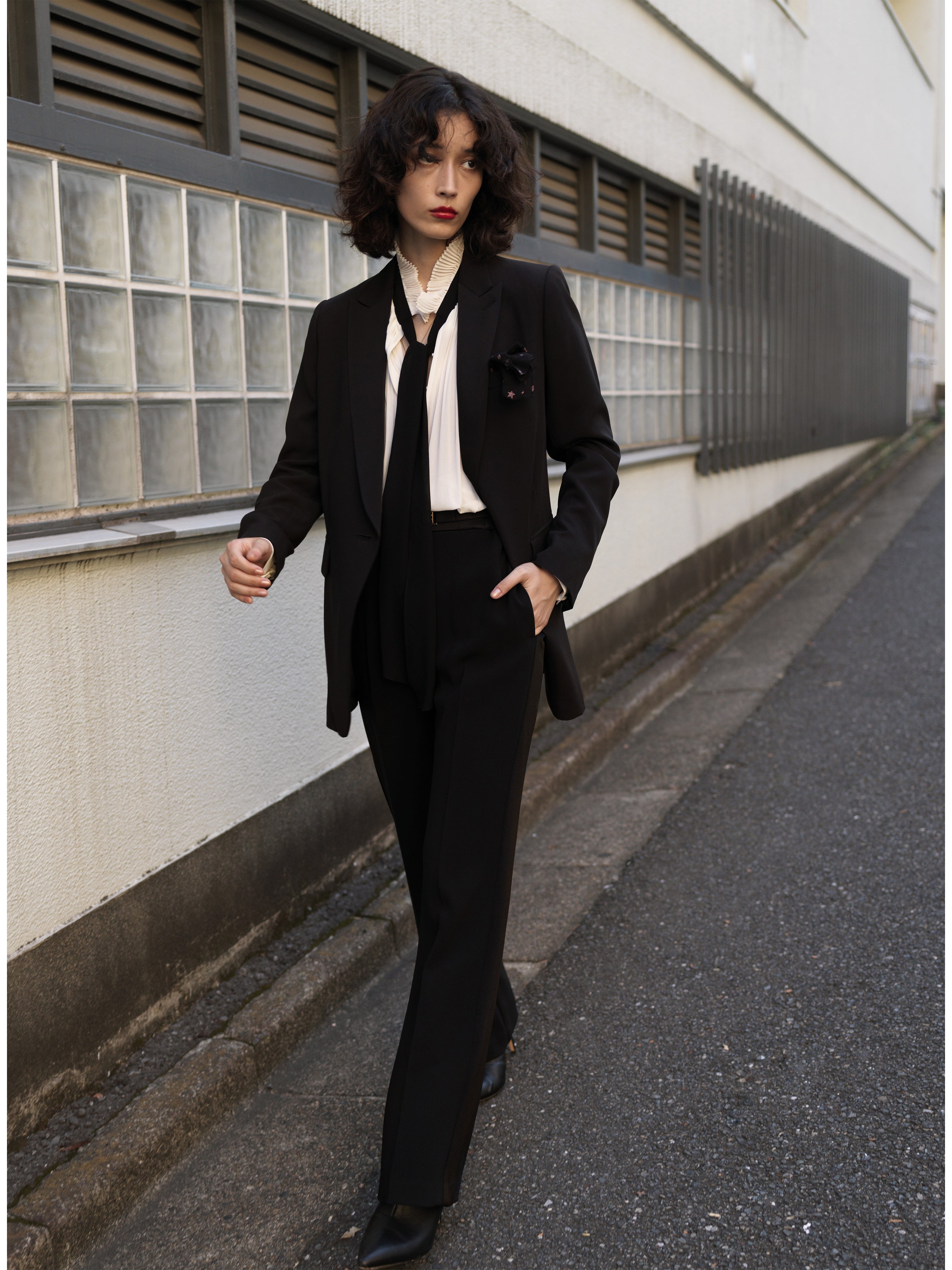 サイドラインパンツ(バックサテンジョーゼット)