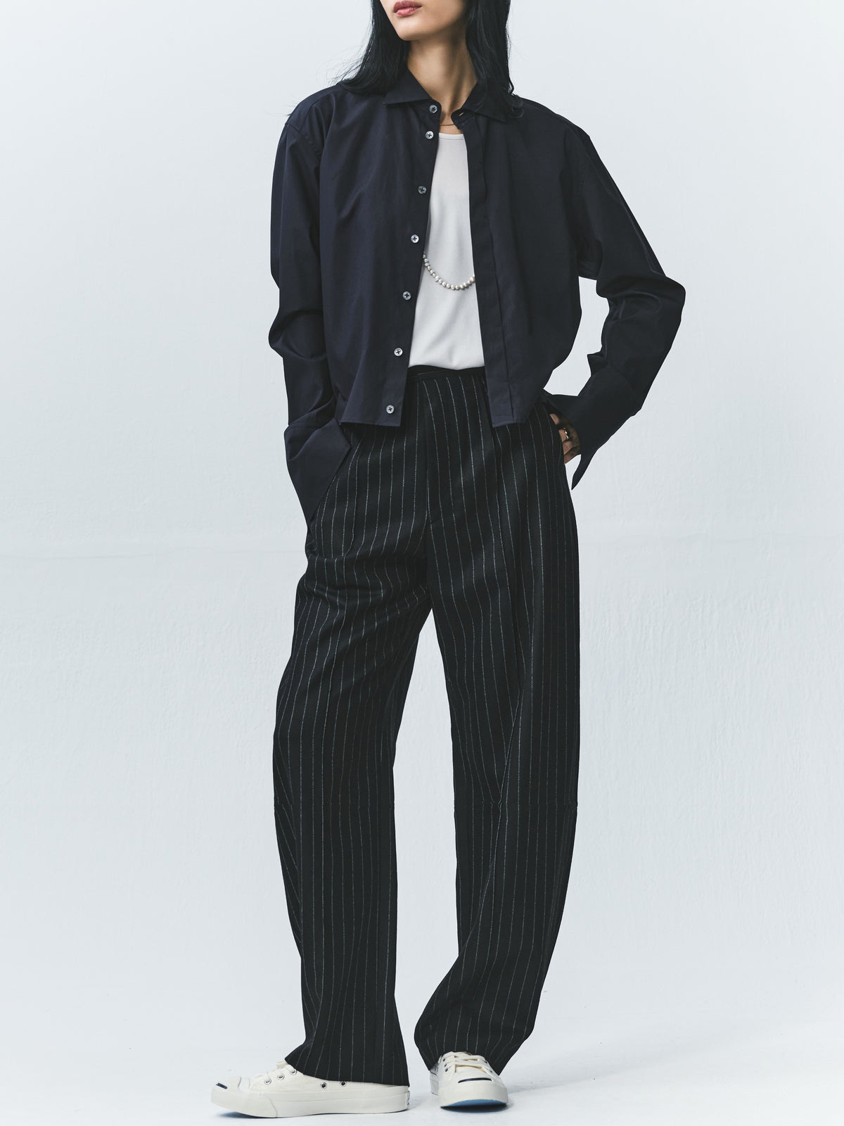 Pinstripe Curvy Pants