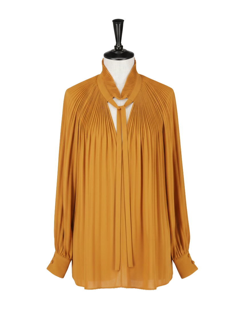Crepe pleated blouse