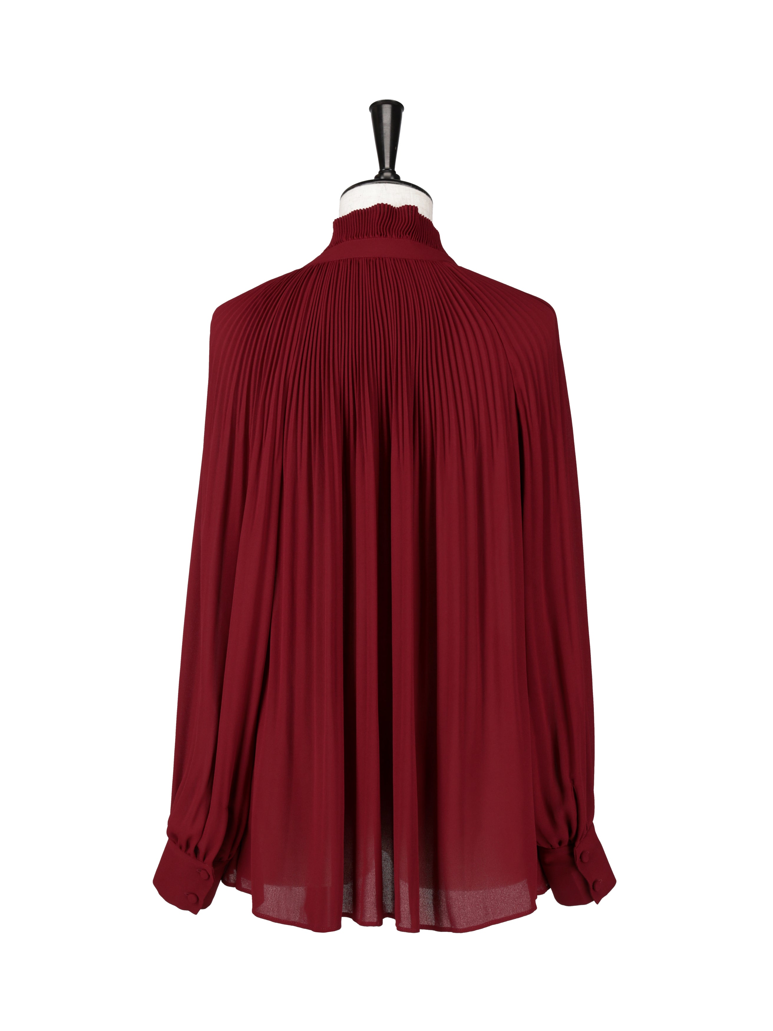 クレープ プリーツブラウス