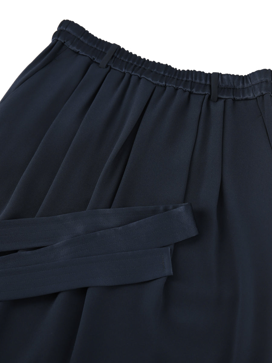 バックサテンジョーゼット タック・スカート