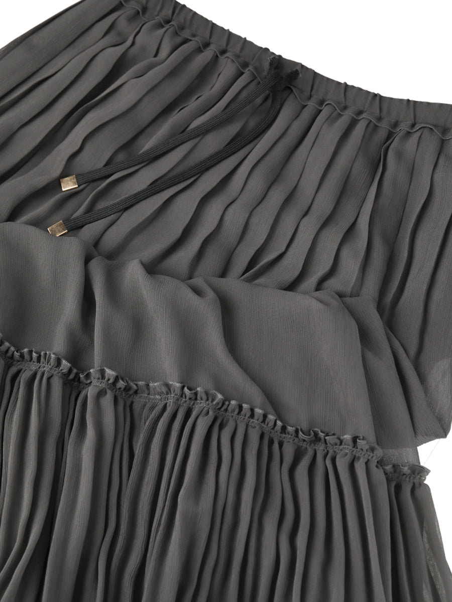 楊柳 プリーツドレススカート