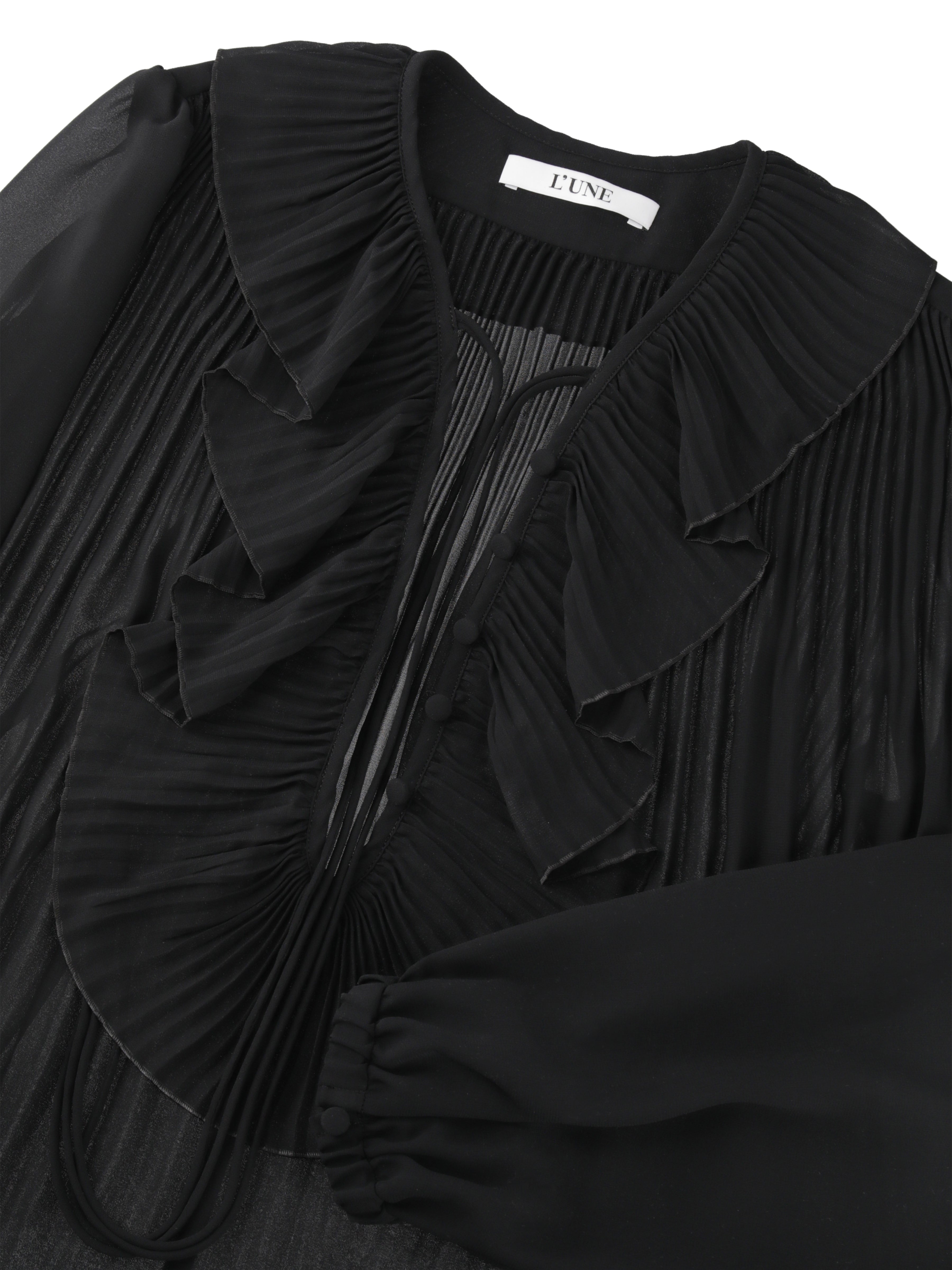 ラージカラープリーツブラウス