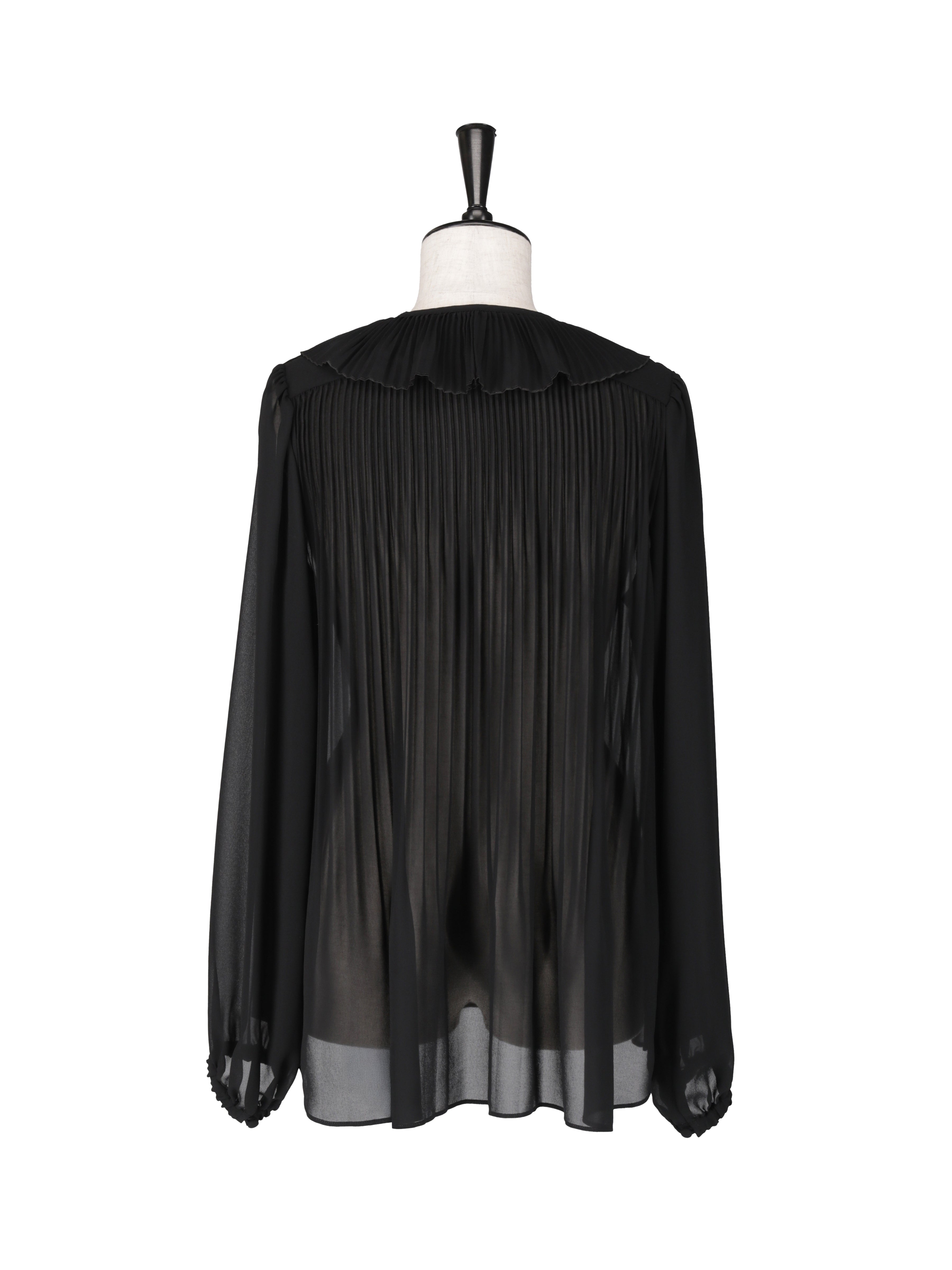 ラージカラープリーツブラウス