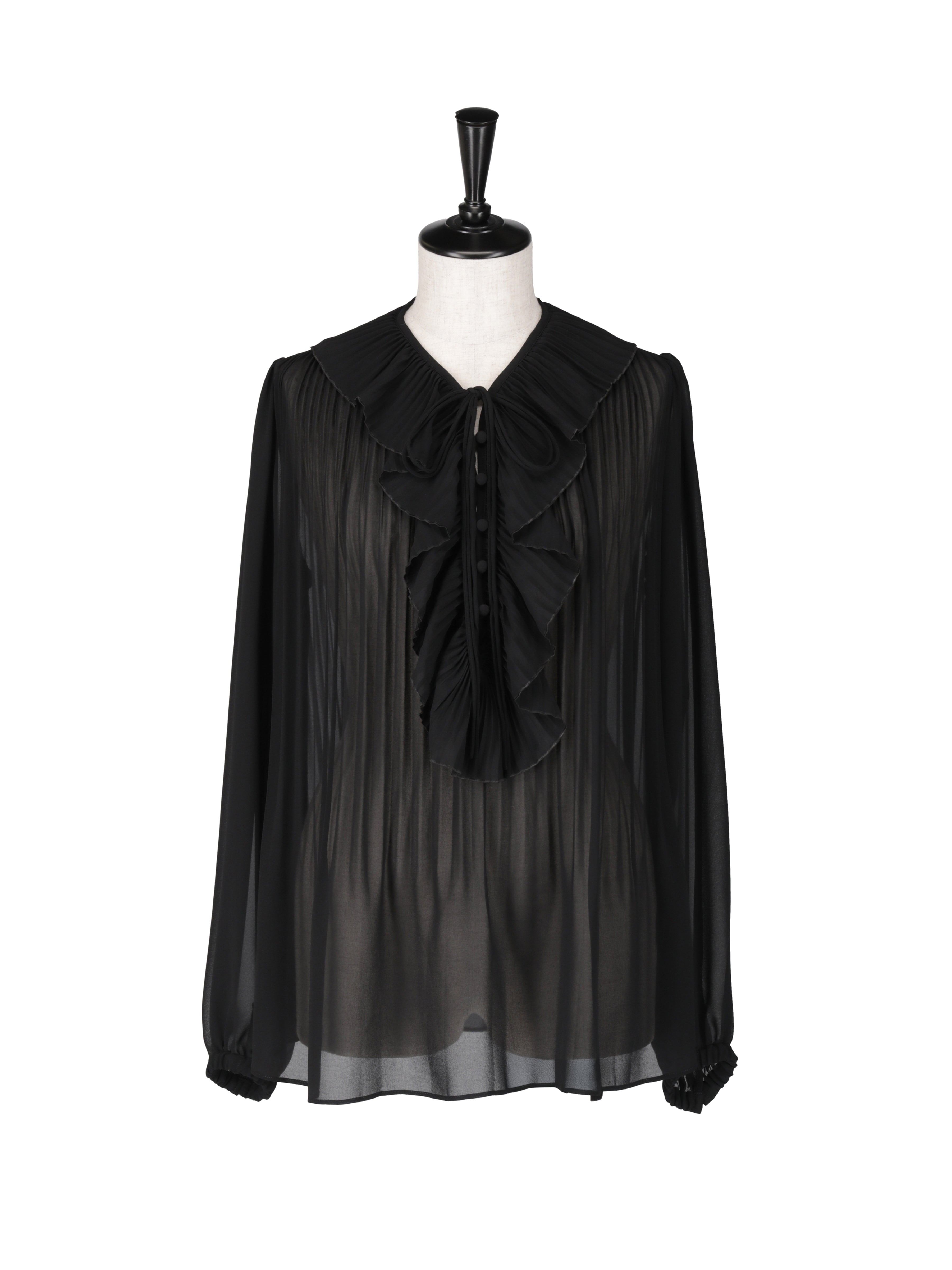 ラージカラープリーツブラウス