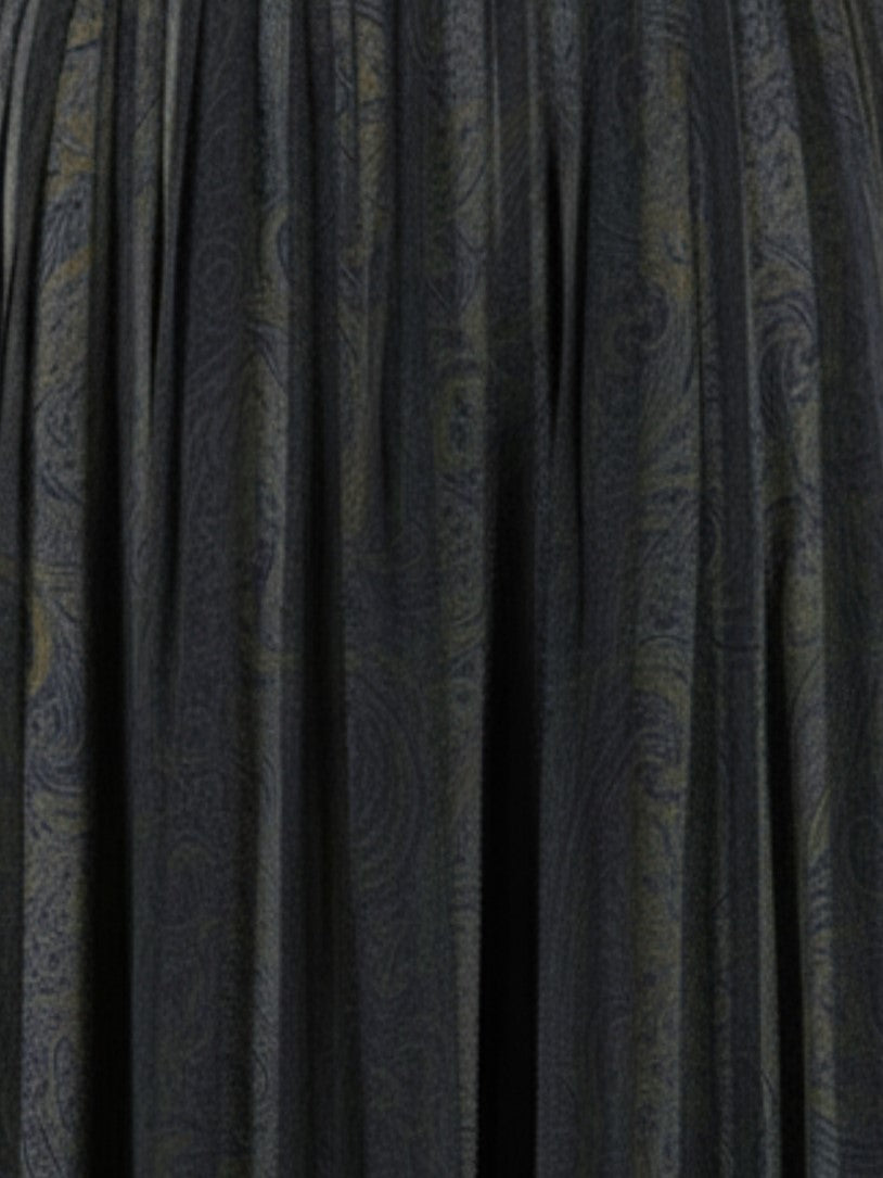 ペイズリープリント プリーツドレス