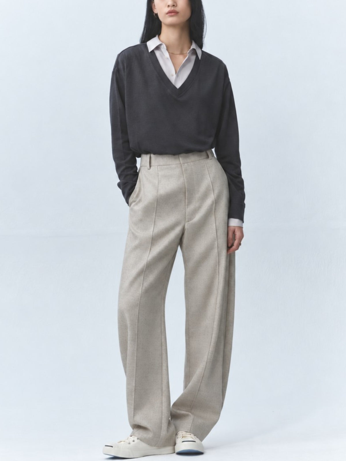 Pinstripe Curvy Pants