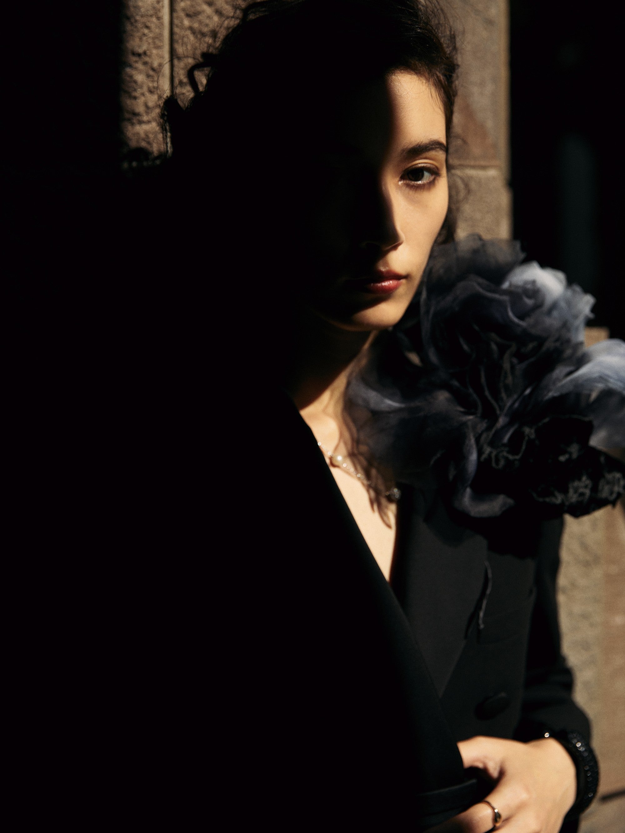 Tailored Dress with Cummerbund