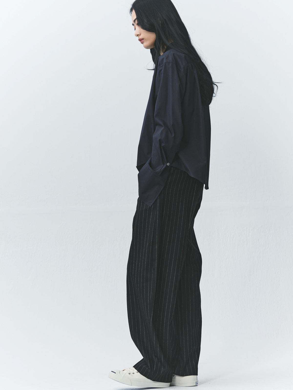 Pinstripe Curvy Pants