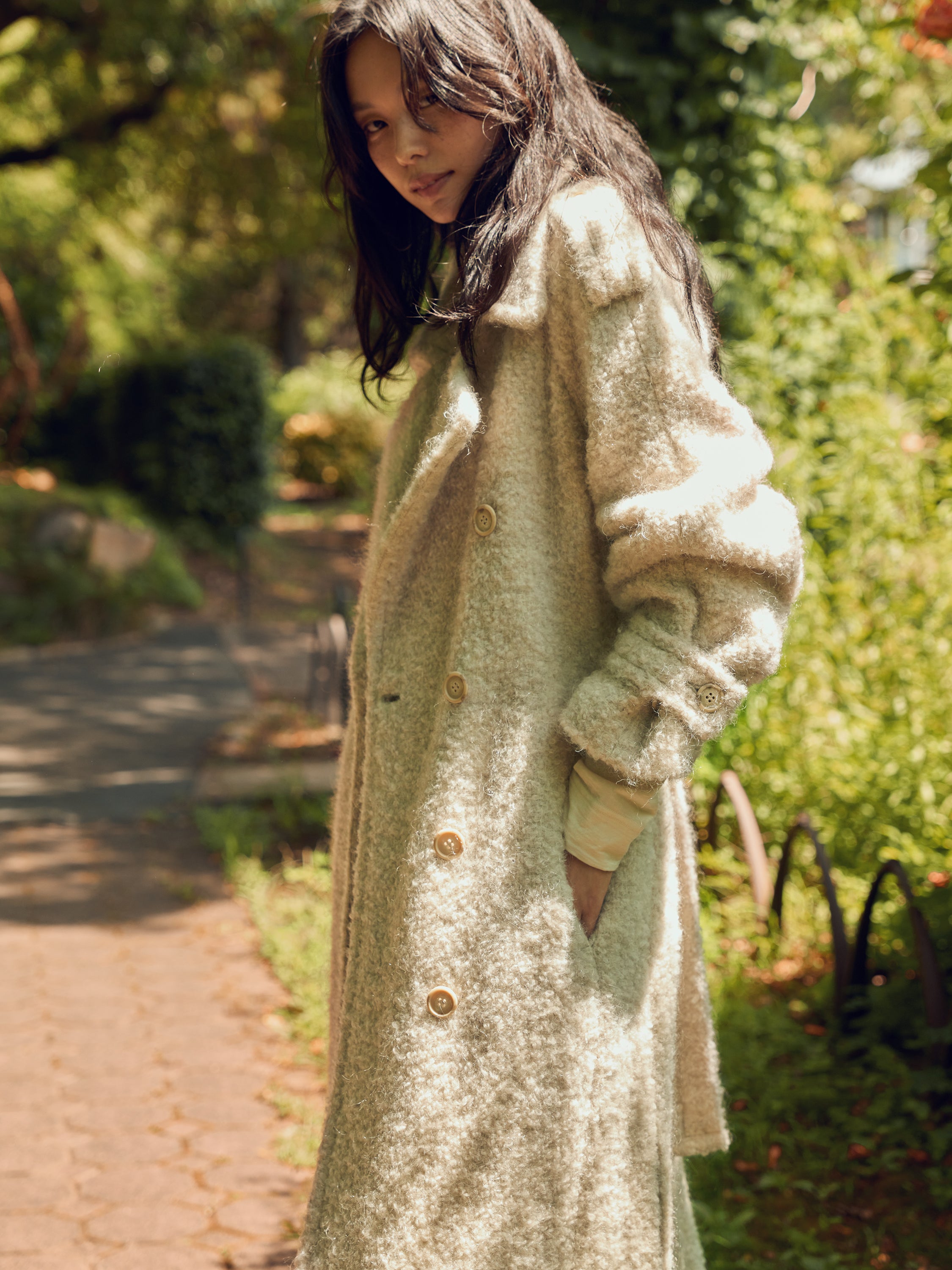 アストラカン　ロングコート