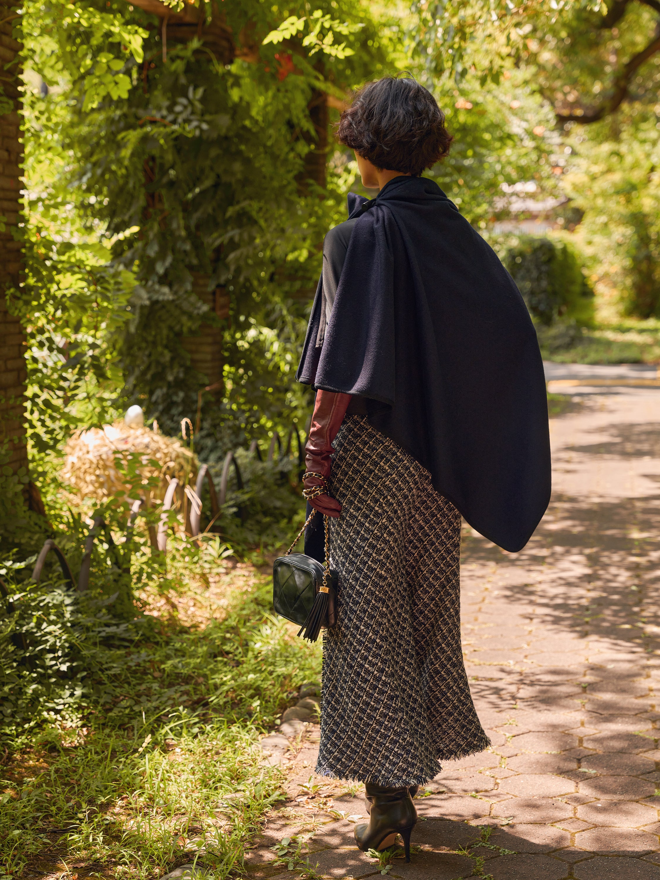 ツイード　バイヤスパンツ