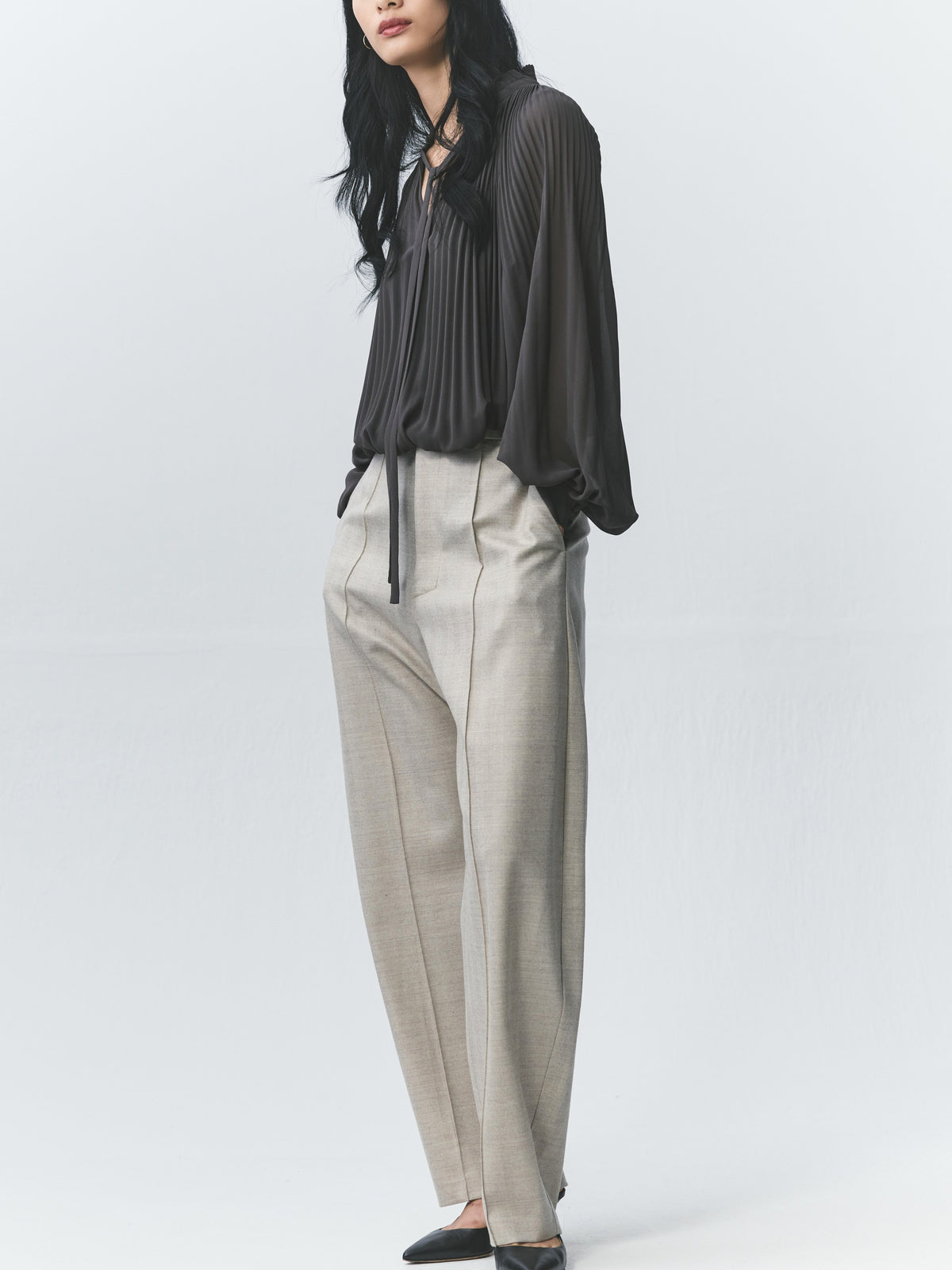 Pinstripe Curvy Pants