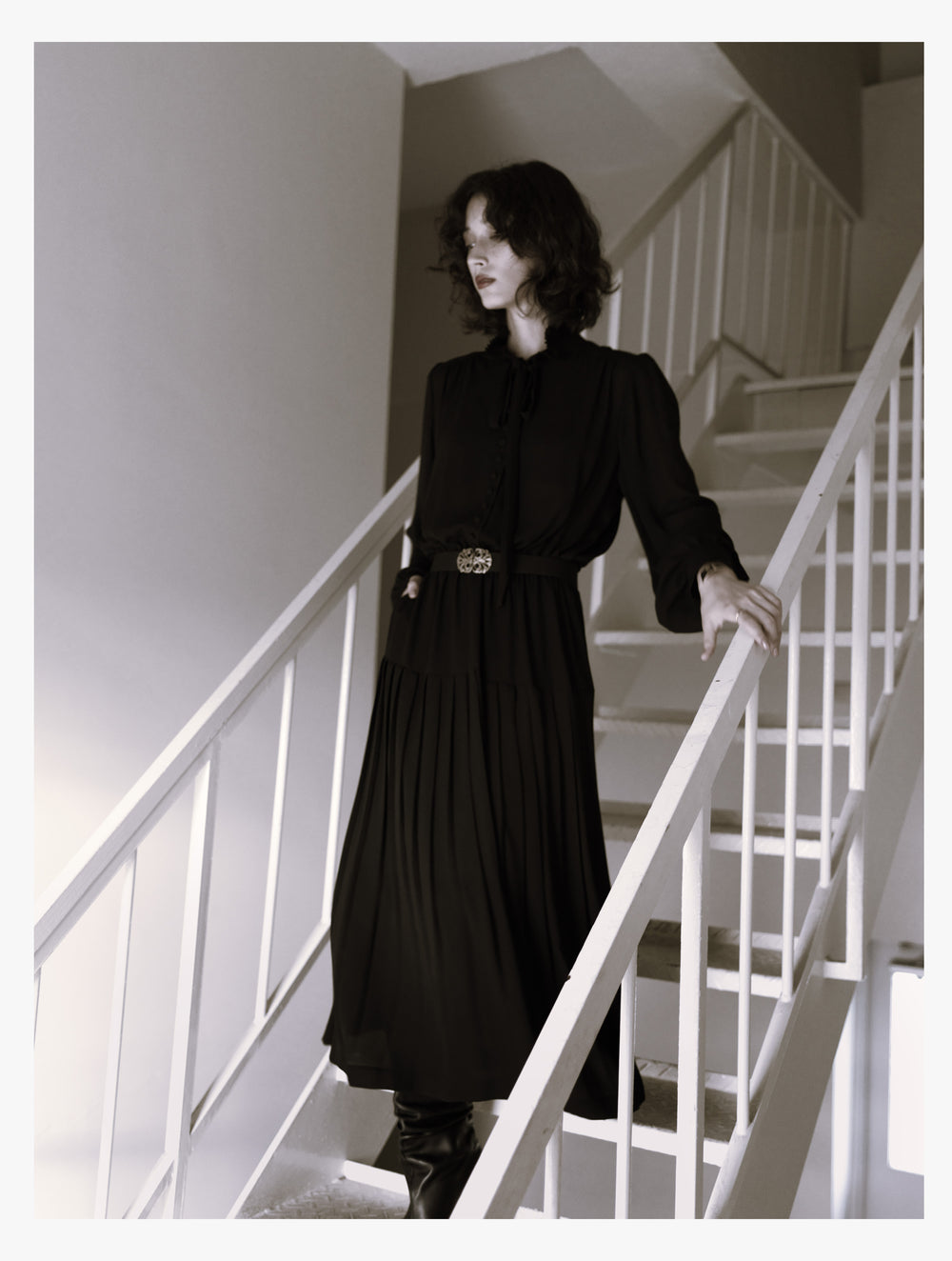 プリーツドレス（クレープ）