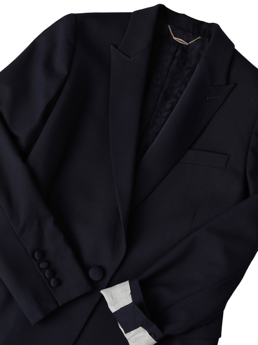 ワンボタンピークドカラージャケット