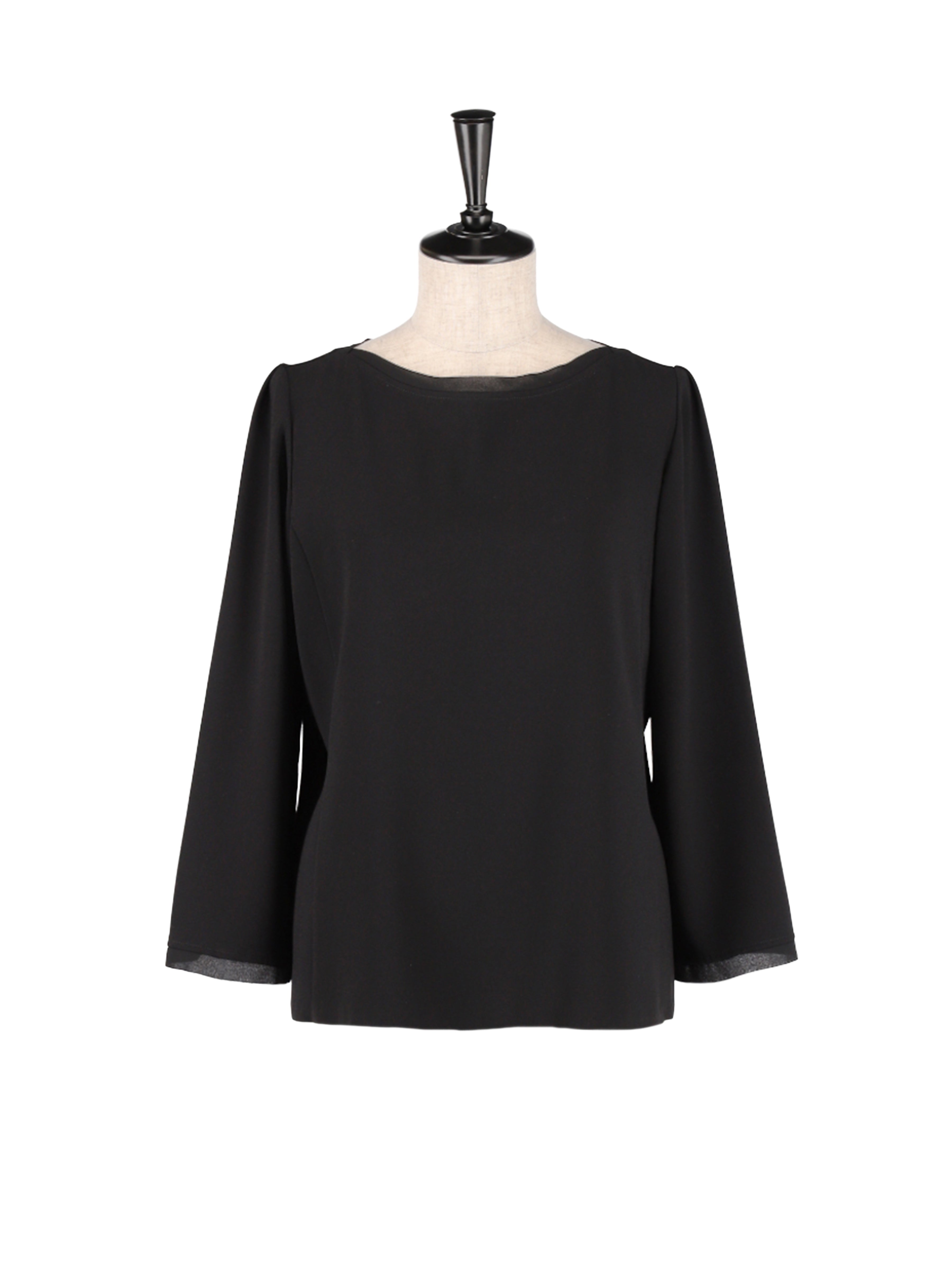 テイパードプラウス（バックサテンジョーゼット）