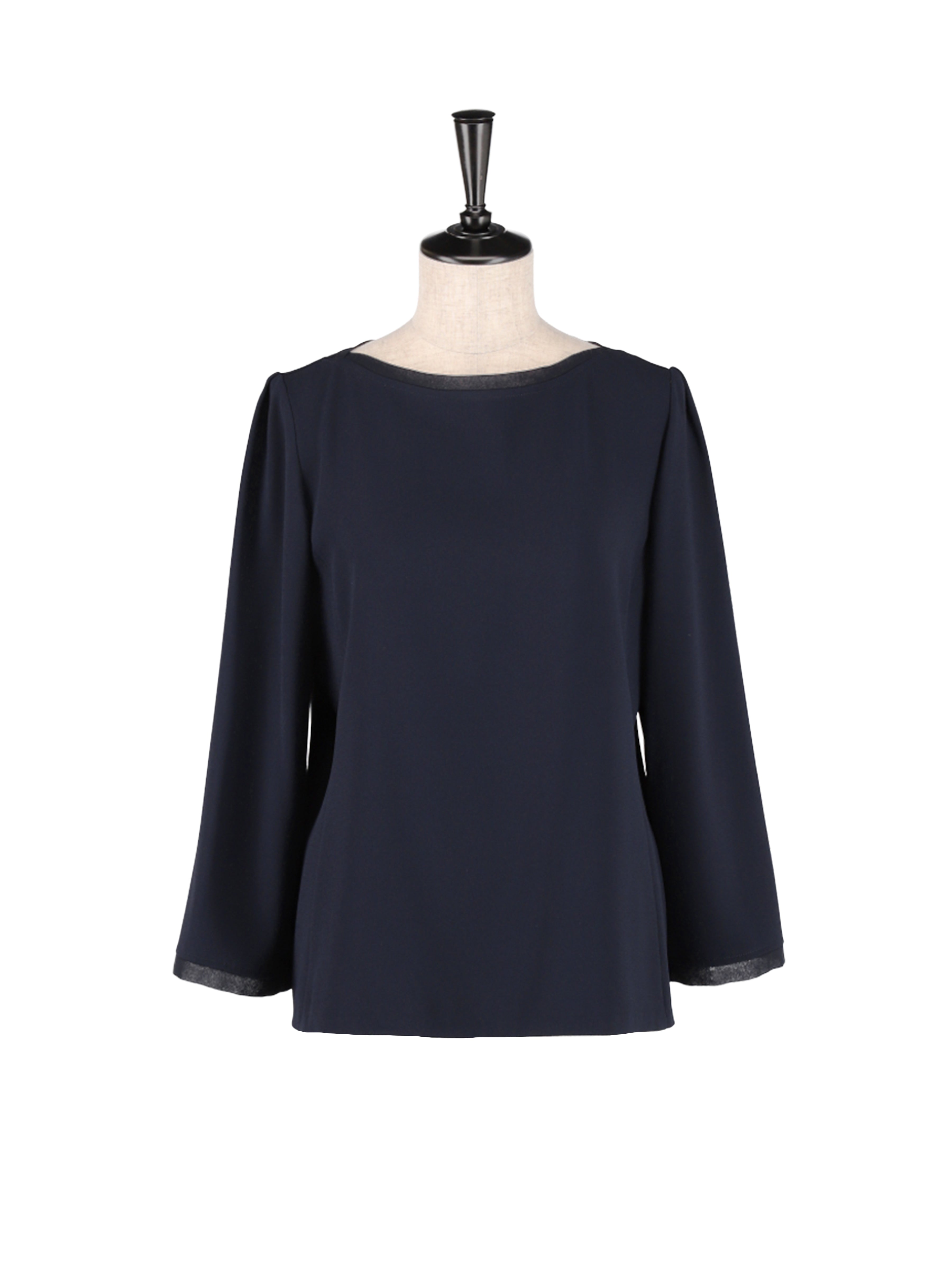 テイパードプラウス（バックサテンジョーゼット）