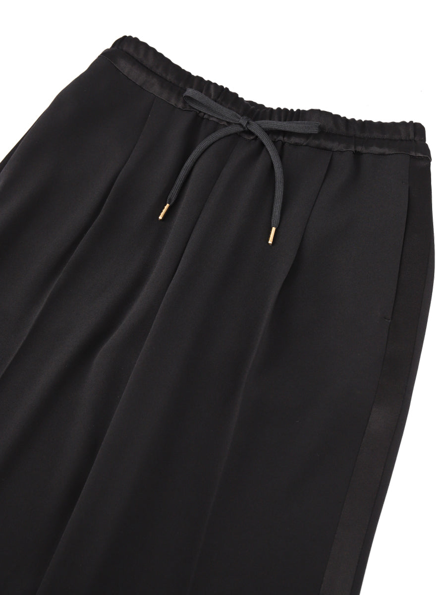 バックサテンジョーゼット　サイドラインパンツ