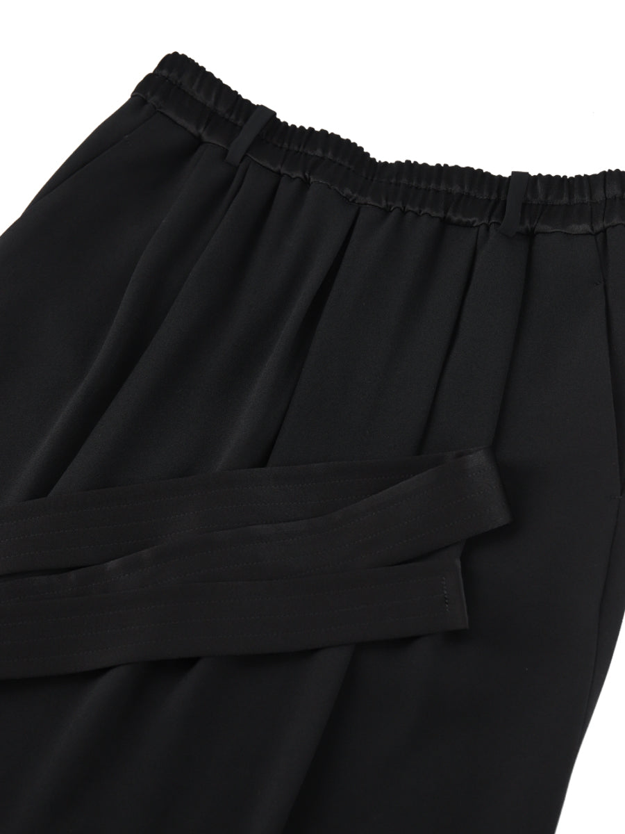 バックサテンジョーゼット　タック・スカート