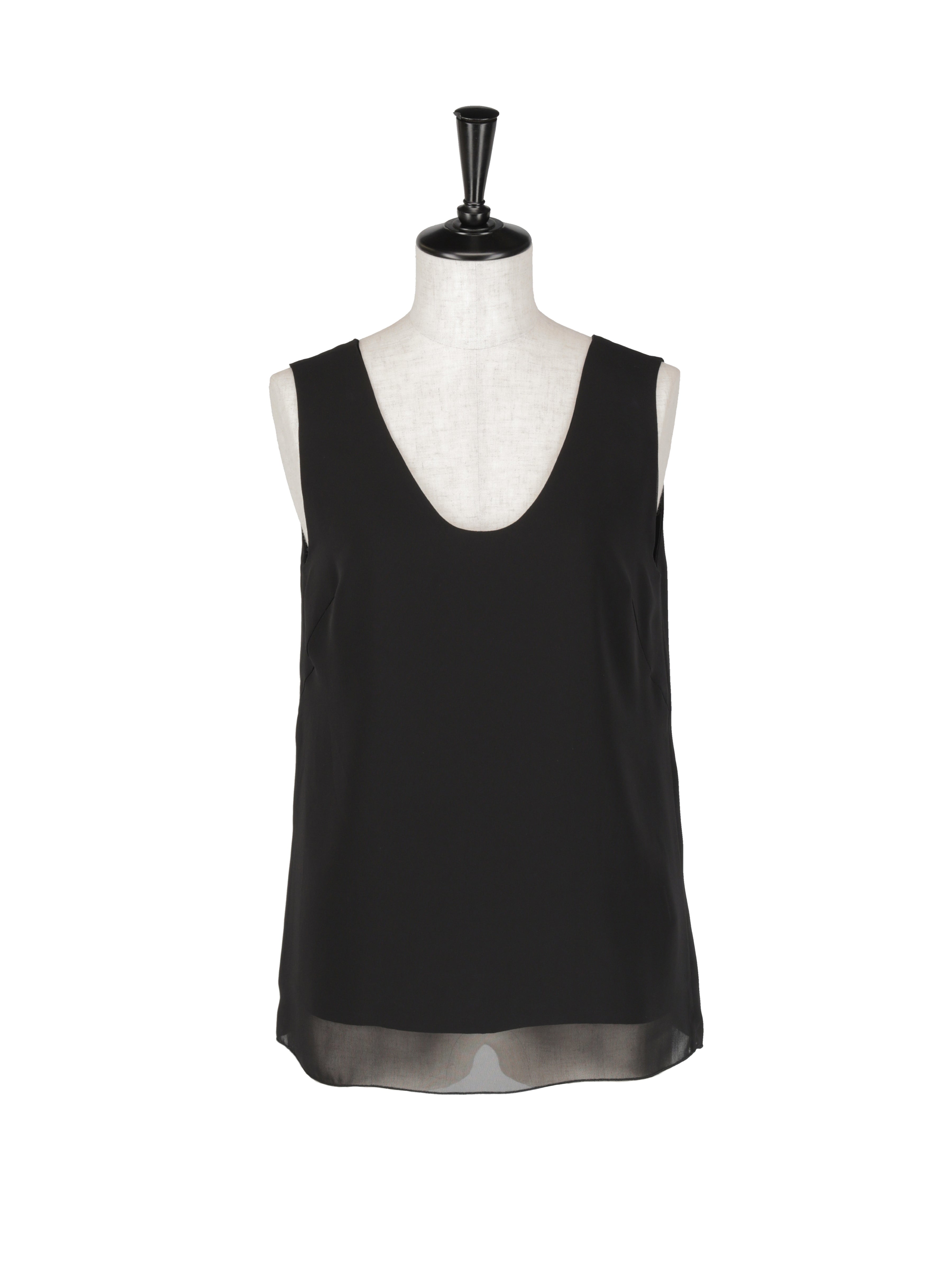 シフォン　リバーシブルタンクトップ