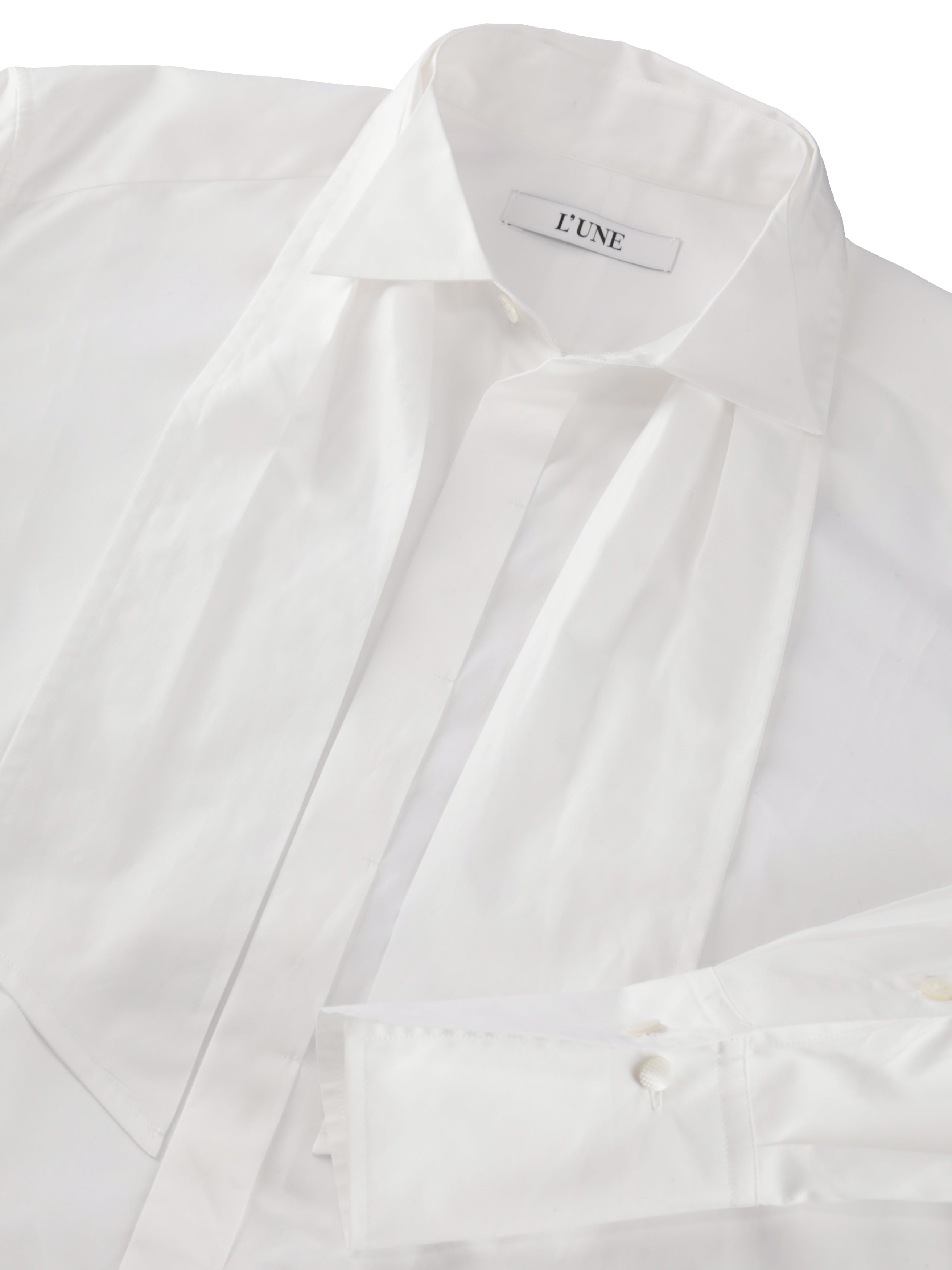 ポプリン　タキシードシャツ