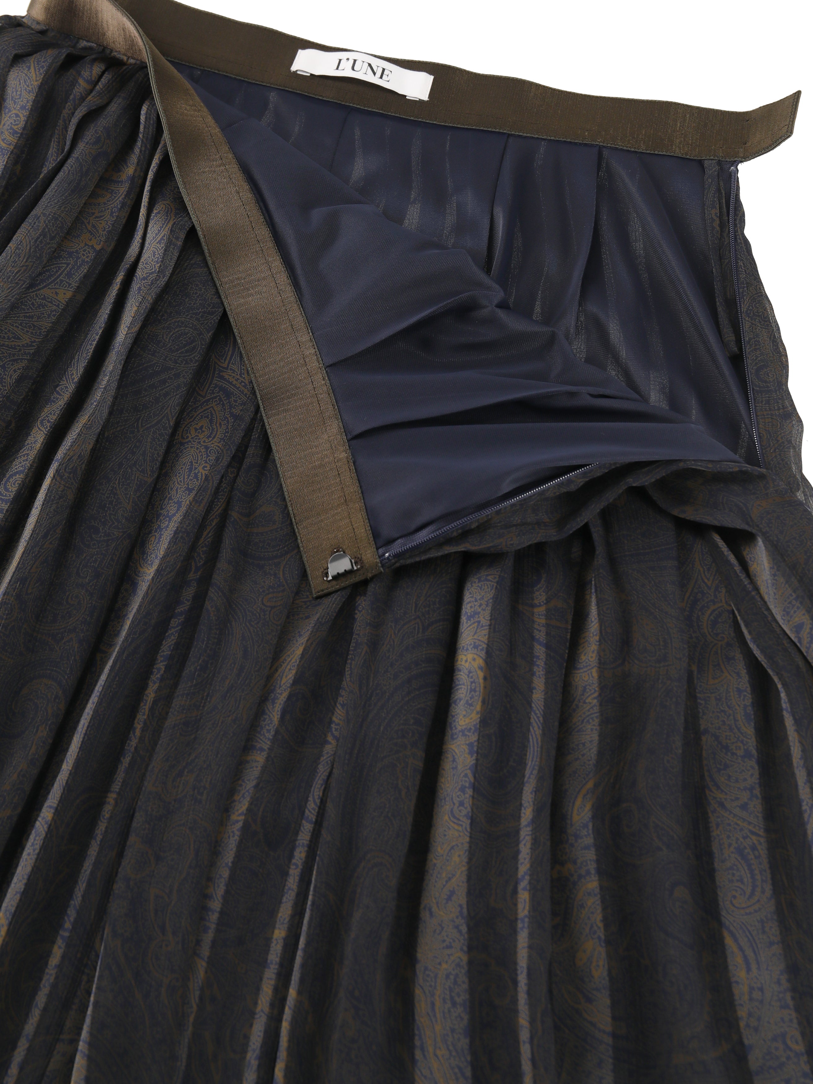 ペイズリープリント　プリーツスカート