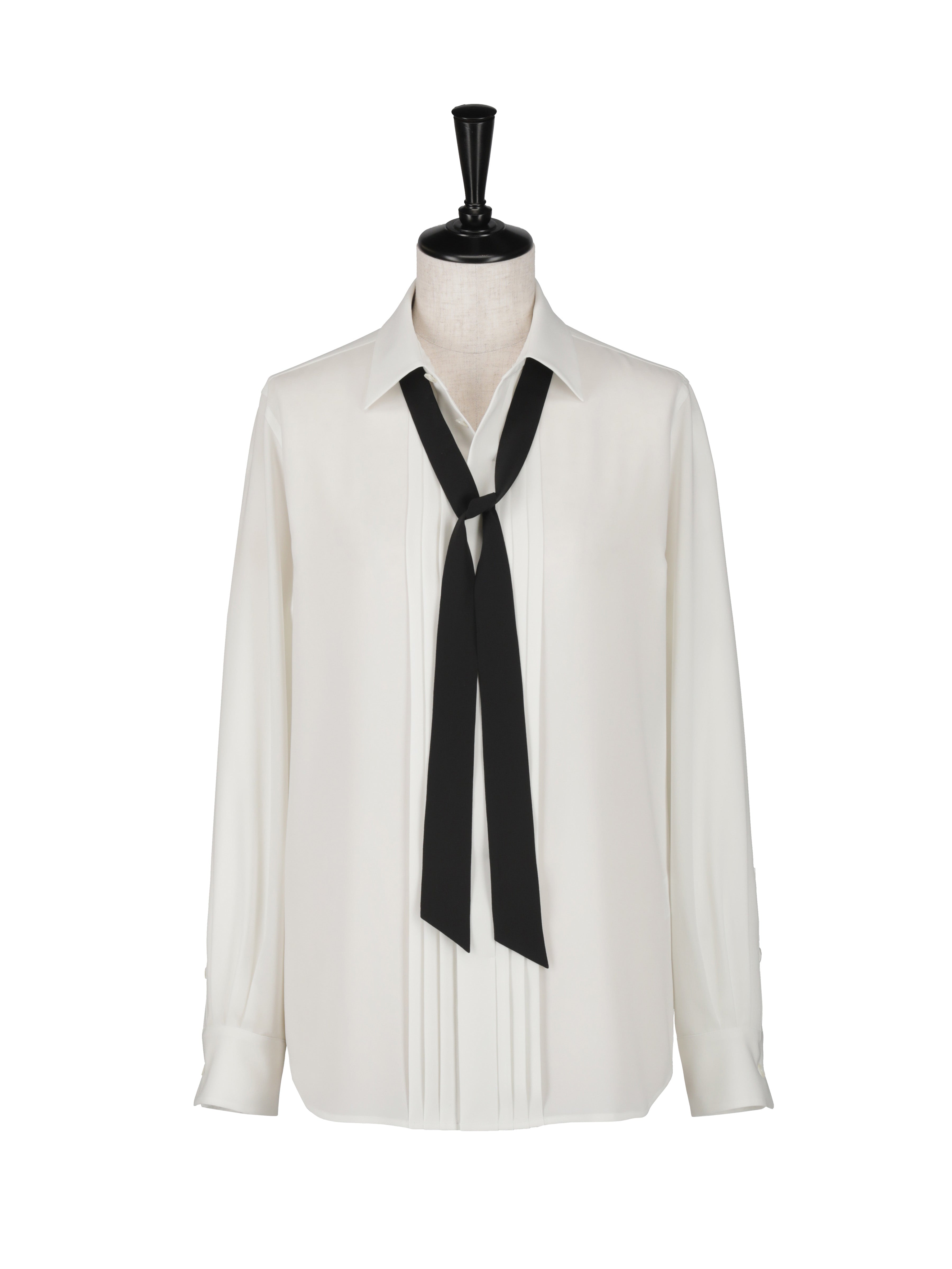 L'UNE リュンヌ◆タイ付き ドレスシャツ 38 ブラウス BLOUSES / TOPS
